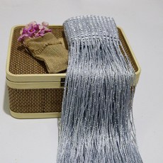 비즈발 실커튼 가림막 스트링 커튼 비즈 칸막이 패널, 실버그레이