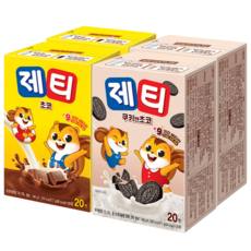 동서 제티 초코 분말스틱 20T 초코 2+쿠키 2