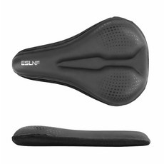 ANJ 통증완화 자전거 안장 커버 실리콘 메모리폼 로드 MTB 공용, 1개, 블랙(BLACK)