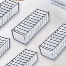 메쉬 칸칸이 속옷 양말 정리함 7칸, 그레이, 5개