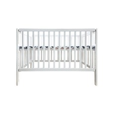 喬依思 Dylan下拉式嬰兒床-附4公分床墊，單手操作護欄，多段高度調整，安全無毒材質，寶寶安心睡眠, 白色