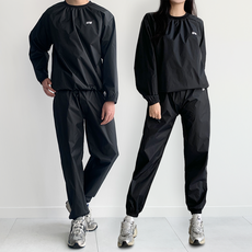 하바우 남여공용 이지 다이어트 헬스 런닝 땀복 세트