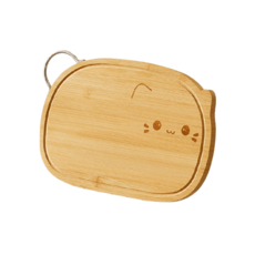 吸貓室 貓咪造型竹製砧板 雙面可用 生熟食分開處理 可愛造型, 1個, 貓貓竹製砧板｜小, natural wood