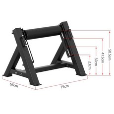 불가리안 스쿼트 거치대 기구 홈트 크로스핏 사각 랙 발걸이 튜브, 75형