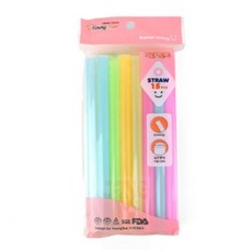 도쏘몰 컬러 버블티빨대 15개입 긴빨대, 15개, 1개입