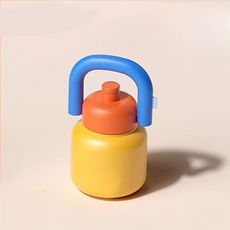 Ait U자형 손잡이 뚱뚱이 텀블러, 옐로우, 1개, 1000ml