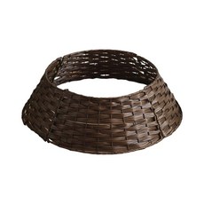 GHSHOP 크리스마스 스탠드 트리 트리 스탠드 베이스 커버 장식 컨트리 베이스 스탠드 커버 인공 나무 스커트 바구니, 큰 갈색, 인공섬유 철