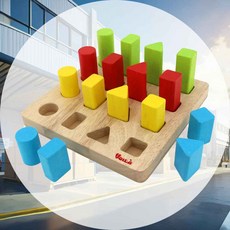 도형 말뚝꽂기 모양구별 모양끼우기 학습완구 어린이블록 소근육발달장난감 도형맞추기