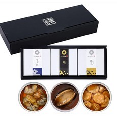신겐식품 고급 안주 캔 선물 세트 (3캔 세트 A) 전복 가리비 쯔부조개 조개 안주 생일 선물