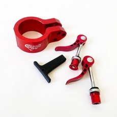 MGT MTB Minimotors Dualtron系列2重QR環大理石紋自行車配件, 紅色