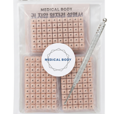 메디컬바디 귀지압패치 1800매 & 지압스틱 1개 [혈자리 안내서 포함], 혼합, 1세트