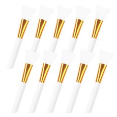 데일리 모델링 실리콘 얼굴 팩붓 팩브러쉬, 10개, 화이트