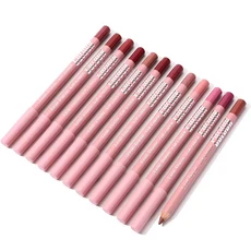 최신 12색 매트 립스틱 세트 지속력 좋은 워터프루프 립스틱 + 립 라이너 세트 발색력 좋고 컵에 묻어나지 않는 립 메이크업 세트, 9, 1개