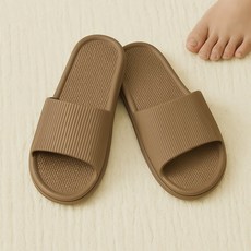 오홈 층간소음 거실 실내화 슬리퍼, 1개, 브라운