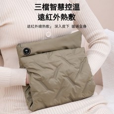 USB智能暖手枕 石墨烯發熱暖暖包 電暖袋 暖手寶 冬季暖手禮物, USB充電款暖手寶-復古綠, 1個