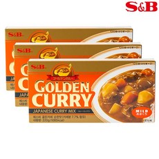 에스비 골든카레 순한맛 220g x 3개입, 없음