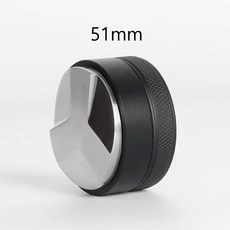 높이조절 스테인레스 커피 디스트리뷰터, 커빙 듀얼핸들리스 탬퍼 51mm, 1개, 51mm