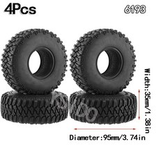 YSIDO-1.55 인치 비드록 플라스틱 휠 림 타이어 RC 크롤러 자동차 축 AX90069 D90 TF2 CC01 LC70 짐니 4 개입, 6193