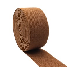 도르트루에 2인치 5야드 네이비 블루 재봉 탄성 밴드 신축성 높은 스풀 바지 허리띠 스트랩 공예 DIY 프로젝트, Brown, 1개