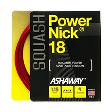 105390 Ashaway POWERNICK 18 스쿼시 스트링 세트, 1개