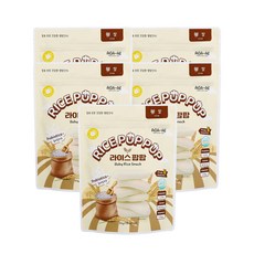 라이스팝팝 유기농 쌀과자 떡뻥 백미 맛, 20g, 5개