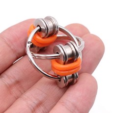 자폐증 ADHD용 키 링 핸드 스피너 트라이 스피너 스트레스 감소 EDC 피젯 장난감 야외 도구 여행 키트 신제품, 5.YELLOW, 1개