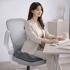 메모리폼 도넛방석 임산부 산모 회음부 욕창방지 자세교정 통풍 의자 좌식용, 그레이, 1개