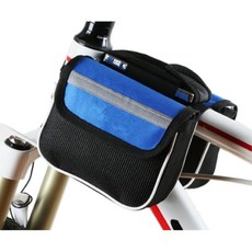 자전거용품 멀티수납 찍찍이타입 안장가방/ 레그백 미니수납 미니벨로 자전거앞가방, 1개, 블루