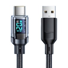 체리스팟 CS-vi10 120W 초고속 충전 케이블 C타입 3m, 1개, 블랙