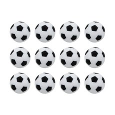 12Pcs 28mm 테이블 축구 푸스볼 교체용 공 공식 테이블탑 게임 공, Black White