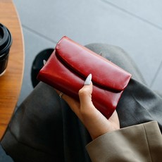 真皮三折疊大容量多卡位零錢包 油蠟牛皮短款錢夾女士錢包