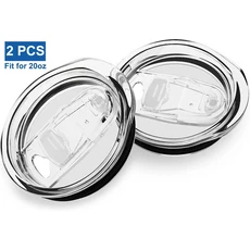 2Pcs 20oz 스키니 팼블러 교체용 뚜껑 (방수 방유 슬라이딩 커버), clear, 1개