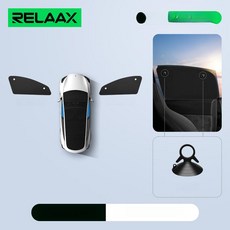 NOVA 모델y썬쉐이드 햇빛가리개 선블라인드, 1개, 흡착식 Y 앞쪽 측면 창 2 장 점심시간