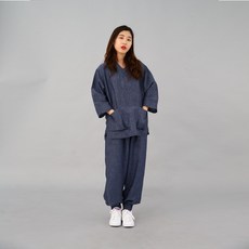 男女通用款改良式情侶韓服衣褲組