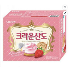 딸기산도 크라운제과, 323g, 8개