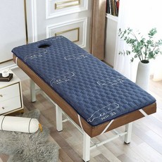 마사지 침대 라텍스 안마 베드 미용베드 경락패드, 1cm, 니트 블루웨일 4cm 방지형