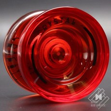 플라스틱 듀얼 기능 그라데이션 크리스탈 요요 k2 헤비 금속 있는 외부 도구 제너럴, 1개, 스탠다드 에디션 - 투명 레드