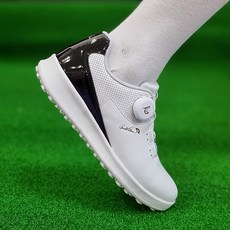 Arnold Palmer 雨傘牌 女式牛皮錶盤蟒蛇高爾夫球鞋無釘氣墊高爾夫運動鞋國產手工鞋輕便運動鞋練習場白屏推薦品牌