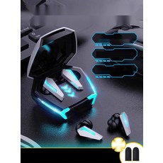 저지연 게이밍 블루투스 이어폰 대용량 배터리 탑재, 플레이어 블랙 저지연