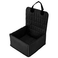 도고 프리미엄 강아지 카시트 1인 조수석 박스형 방수, 블랙, 1개