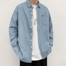 코듀로이남방 데일리셔츠 청난방셔츠 데님 연청 진청 캐주얼 남방 데일리 코디 루즈핏 여성