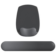 아라리오 벨루어 컴포트 키보드 마우스 손목 받침대 세트, 1개, 미드나잇 블랙