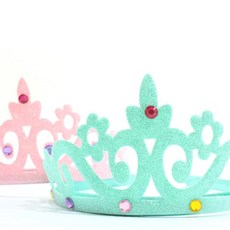 왕관 머리띠 만들기 공주님왕관, 민트