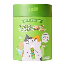 3651 맛있는 짜요 짜먹는 고양이 간식, 닭가슴살, 연어, 참치, 12g, 60개 닭가슴살, 연어, 참치, 12g, 60개