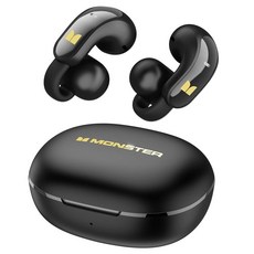 Monster AC228 오픈 이어 헤드폰 24시간 배터리 수명 IPX5 방수 블루투스 6.0 하루 종일 편안한 핏 이어버드의 무선 클립 러닝 및 사이클링, Monster AC228 오픈 이어 헤드폰, 24시간