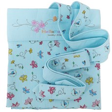 국내생산 헬로베이비 고급 포대기, 7부 야생화_아쿠아