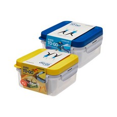(정품) 락앤락 투고 TO-GO 런치박스 도시락 투웨이용기(옵션 색상 택 1), TO-GO(2칸 나눔 런치박스), 옐로