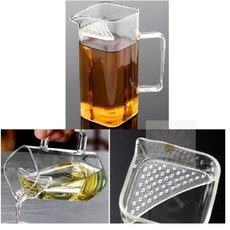 굿데이 차우림 머그잔 스퀘어 내열유리 일체형 거름망 숙우(300ml) 차포트 유리커피잔