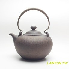 台灣鶯歌燒原礦紫泥煮水壺高溫燒製陶壺陶瓷茶具通寶壺容量1400cc純銅把手出水順暢, 1個