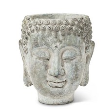 Abbott Collection 27-DHARMA/350 LG 대형 부처 헤드 화분 그레이 (높이 17.8cm(7인치), Abbott Collection 27-DHARMA/35
